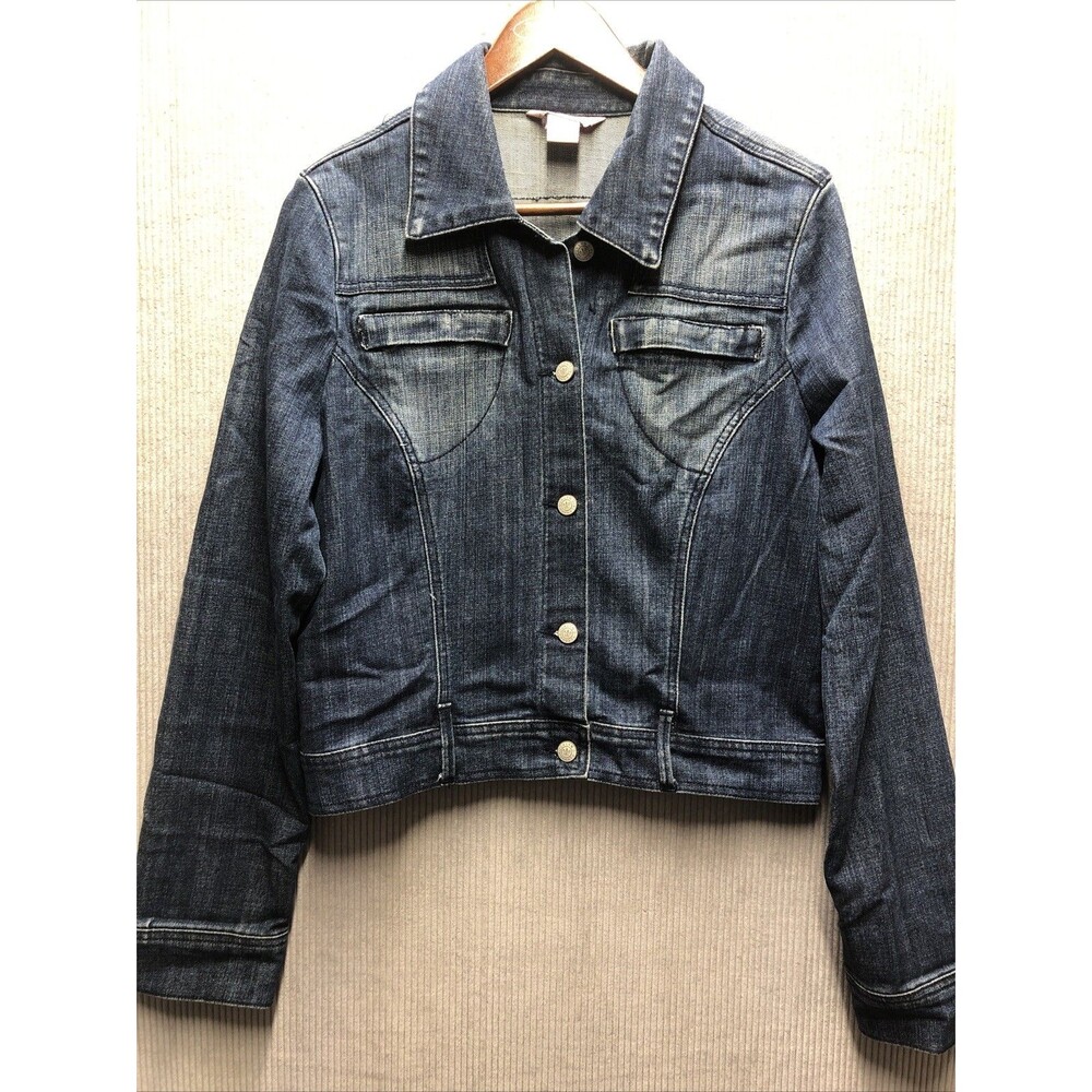 Brooklyn Girl Womens XL Denim Jacket Distressed Embroidered Western Cowgirl